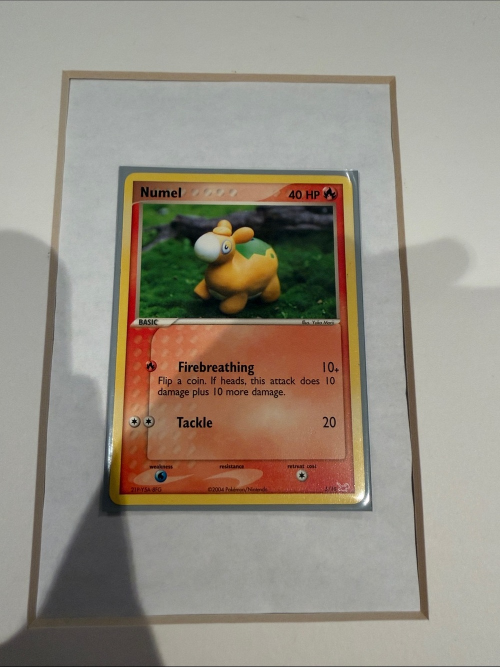 Numel Pokémon Card - Orange/Yellow Fire Type 2004